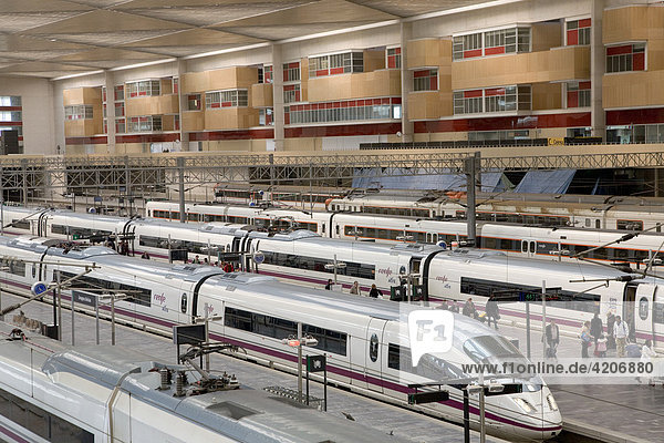 Bahnhof Estacion de Delicias  Hochgeschwindigkeitszug AVE  Saragossa  Zaragoza  Provinz Aragon  Kastilien  Spanien  Europa