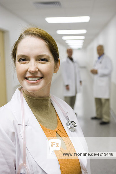 Female doctor smiling  portrait