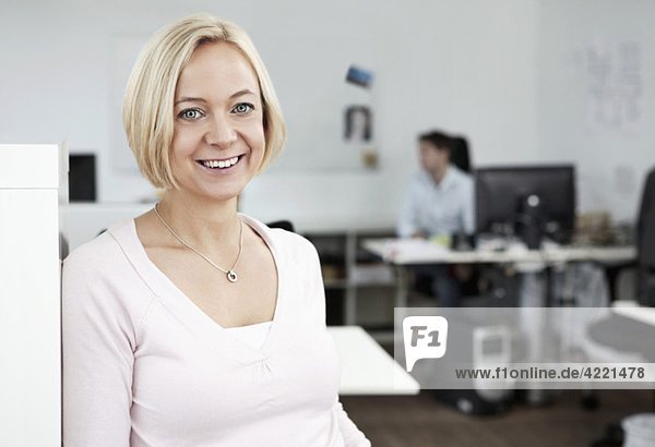 Smiling woman at the office