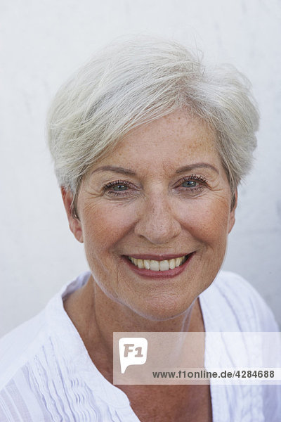 Senior woman smiling to camera