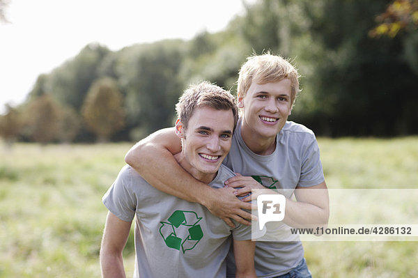 Two young men in nature