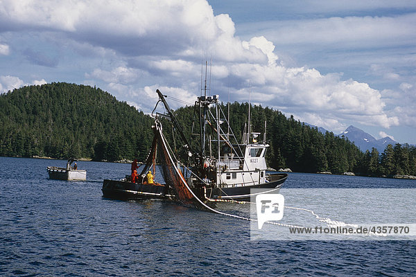 Kommerzielle Seine Net Boot in der Nähe von Sitka AK SE Sommer/Nfishing für Silber Lachs