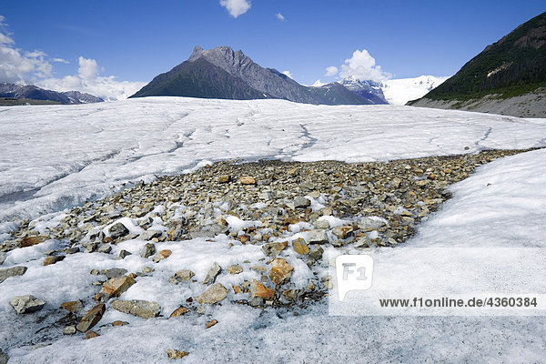 Small rocks on Root Glacier Wrangell-St Elias National Park Southcentral Alaska Summer