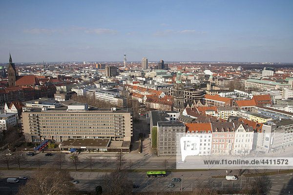 Deutschland  Hannover  Hochansicht des Stadtbildes