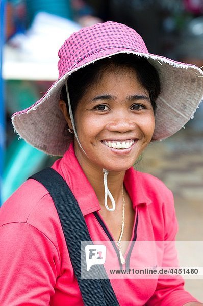 Woman in market Pursat Cambodia