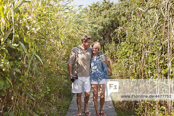 Couple walking together