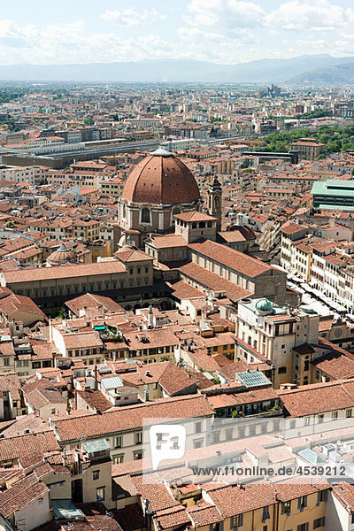Luftbild der Altstadt Florenz Italien
