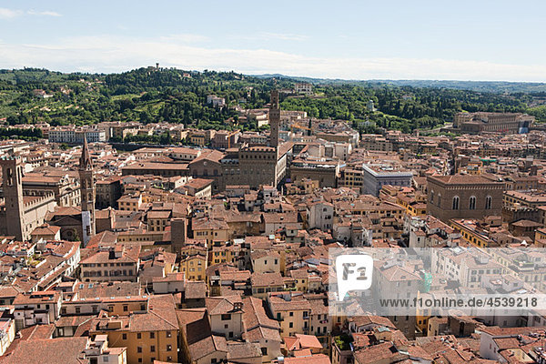 Luftbild der Altstadt  Florenz  Italien