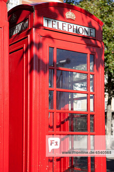 Red telephone box  London