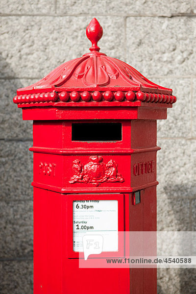 Red post box  London