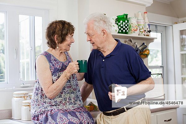 Senior couple in kitchen
