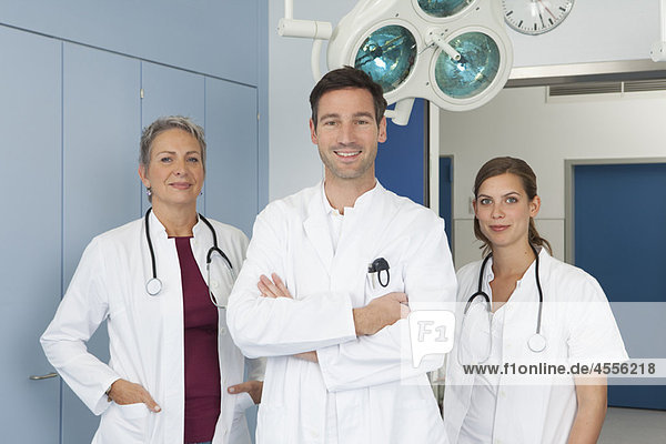 Medical team in hospital  portrait