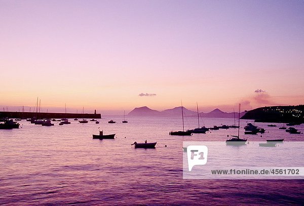 Harbour at dawn. Castro Urdiales  Cantabria province  Spain.