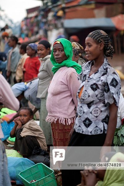 Local women on a market  Mizan Tefari  Ethiopia  East Africa.