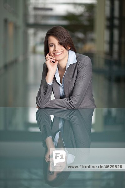 Business woman smiling  portrait