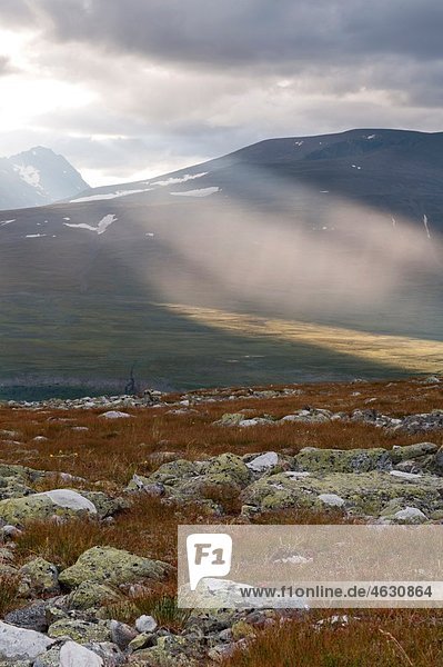 Schweden  Lappland  Blick auf das Parte-Gebirge im Sarek-Nationalpark