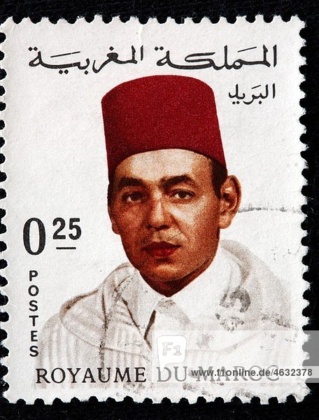 Hassan II  King of Morocco 1961-1999  postage stamp  Morocco
