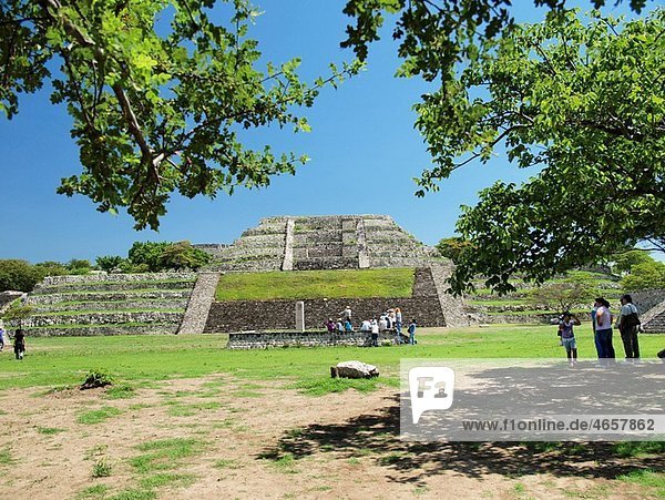 Plaza de los Dos Glifos. Xochicalco archaelogical site. Mexico