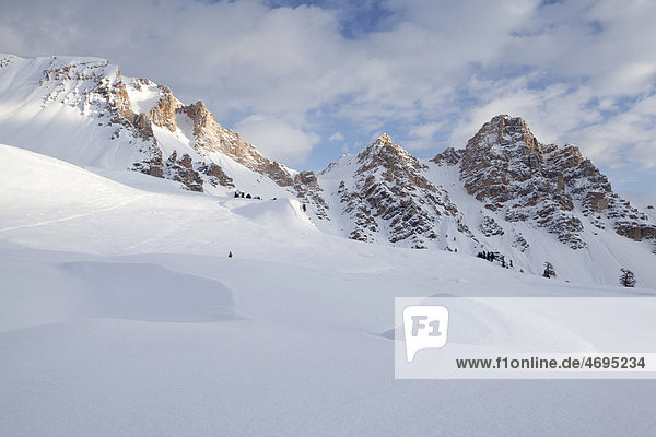 Antonispitze im Winter  Dolomiten  Südtirol  Italien  Europa