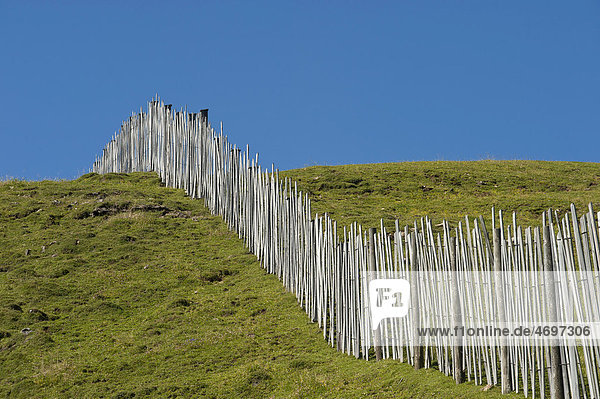 Fence at the Mt. Kitzbueheler Horn  Tyrol  Austria  Europe