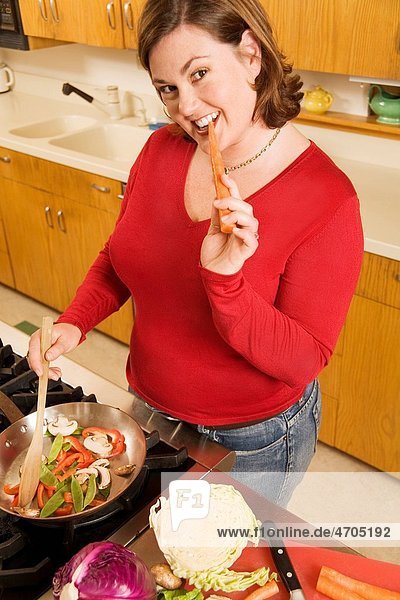 Woman cooking