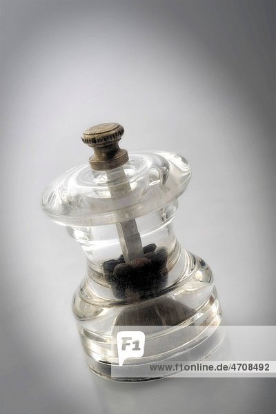 Kitchen things   pepper mill on white background