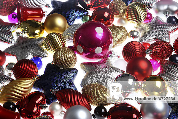 Christmas decorations  various Christmas tree balls  baubles