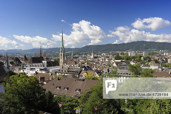 Overlooking Zurich  Switzerland  Europe