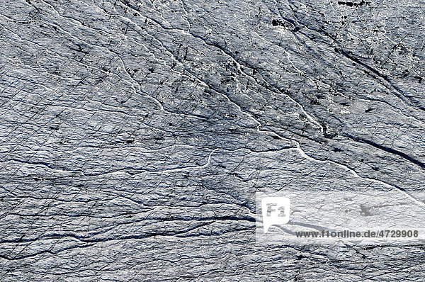 Luftaufnahme  Detail des Gletschers Vatnajökull  isländisches Hochland  Island  Europa