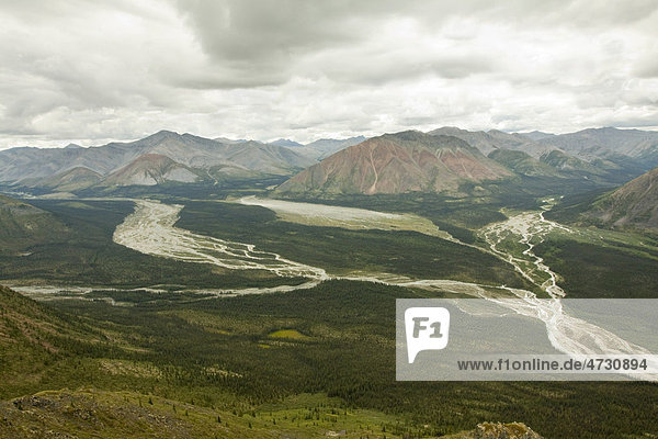 Panorama  Wind River Valley  Yukon Territorium  Kanada