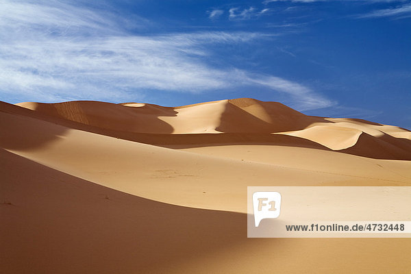 Sanddünen der libyschen Wüste  Erg Murzuk  Libyen  Sahara  Nordafrika  Afrika
