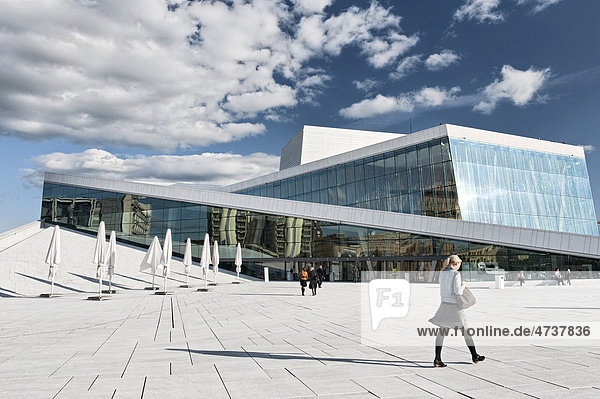 Neues Opernhaus  Oslo  Norwegen  Skandinavien  Europa