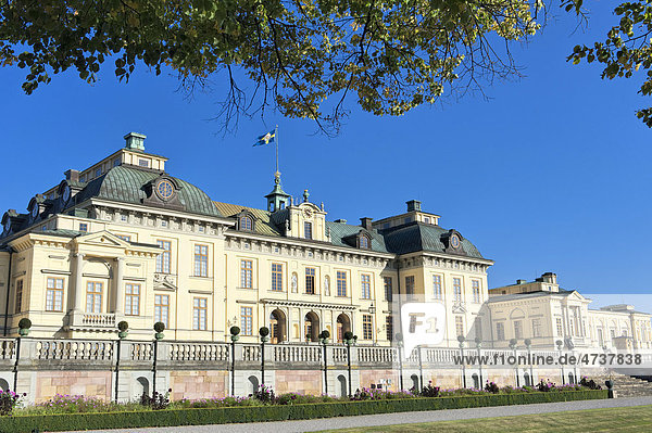 Schloss Drottningholm  UNESCO Weltkulturerbe  Ekerö  Schweden  Skandinavien  Europa