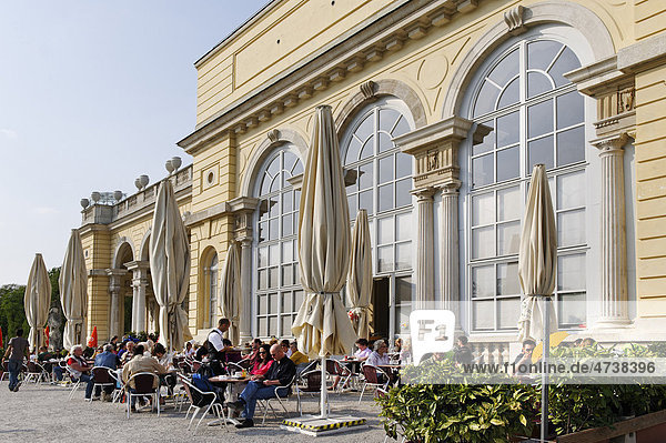 CafÈ  coffee house  gloriette in the gardens of Schloss Schoenbrunn Castle  Vienna  Austria  Europe