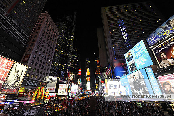 Times Square  Manhattan  New York City  New York  USA  North America