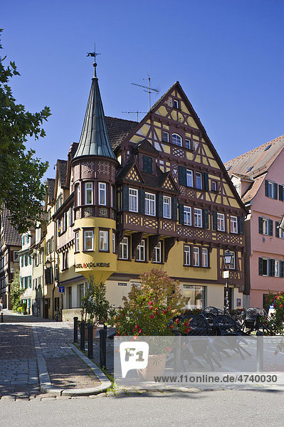 Fachwerkhaus in der Ammergasse  Tübingen  Schwäbische Alb  Baden-Württemberg  Deutschland  Europa