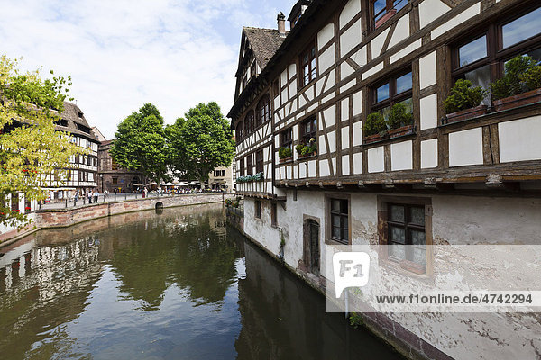Fachwerkhäuser  Gerberviertel  Petite France  Straßburg  Elsass  Frankreich  Europa