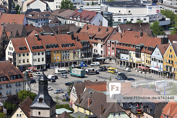 Blick auf Kulmbach  Oberfranken  Franken  Bayern  Deutschland  Europa