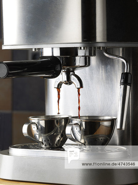 Espresso-Maschine in Betrieb