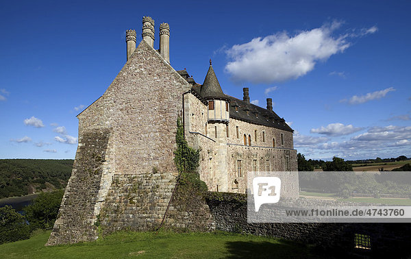 Schloss Ch‚teau de la Roche-Jagu  Bretagne  Frankreich  Europa