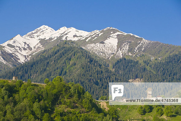 Berglandschaft  Swanetien  Georgien  Kaukasus  Vorderasien