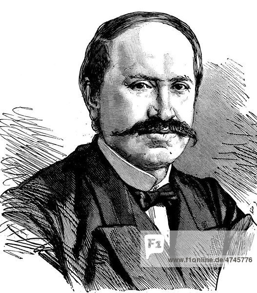 General Nikolai Pawlowitsch Ignatiew  1832 - 1908  russischer Gesandter und Diplomat  historische Illustration  1877