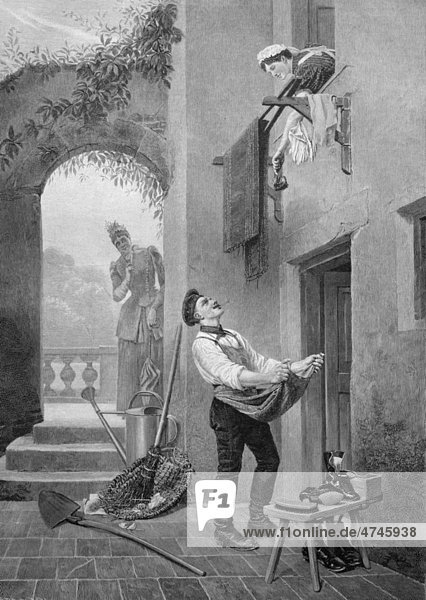 Cobbler  historical illustration  ca. 1893