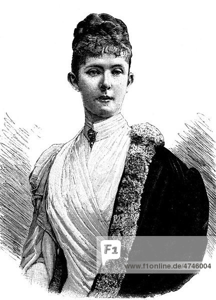 Margaretha Sophie  1805 - 1872  Erzherzogin von Österreich und Herzogin von Württemberg.  historisches Bild  ca. 1893