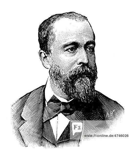 Henri Brisson  1835 - 1912  Politiker und Premierminister von Frankreich  historisches Bild ca. 1893
