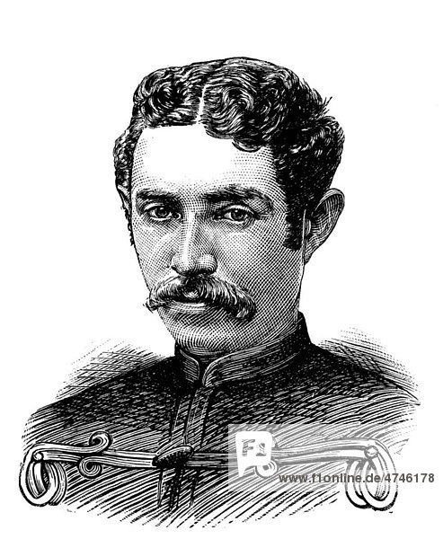 Captain Henry Ludlow Lopes  1865 ñ 1922  historical illustration  1884