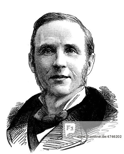 John Morley  englischer Politiker  historische Illustration  1883