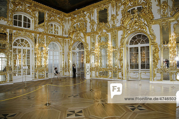 Spiegelsaal  Katharinenpalast  Zarskoje Selo  UNESCO Weltkulturerbe  St. Petersburg  Russland