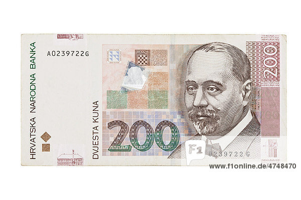 Croatian two hundred kuna bill