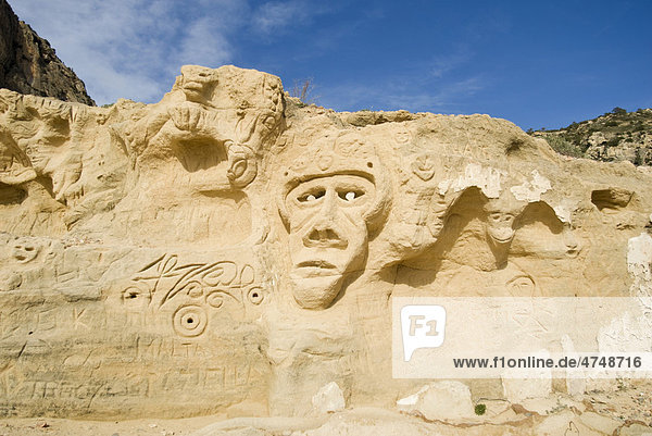 General view of the old sandstone quarry of Sa Pedrera  Atlantis  Ibiza  Spain  Europe
